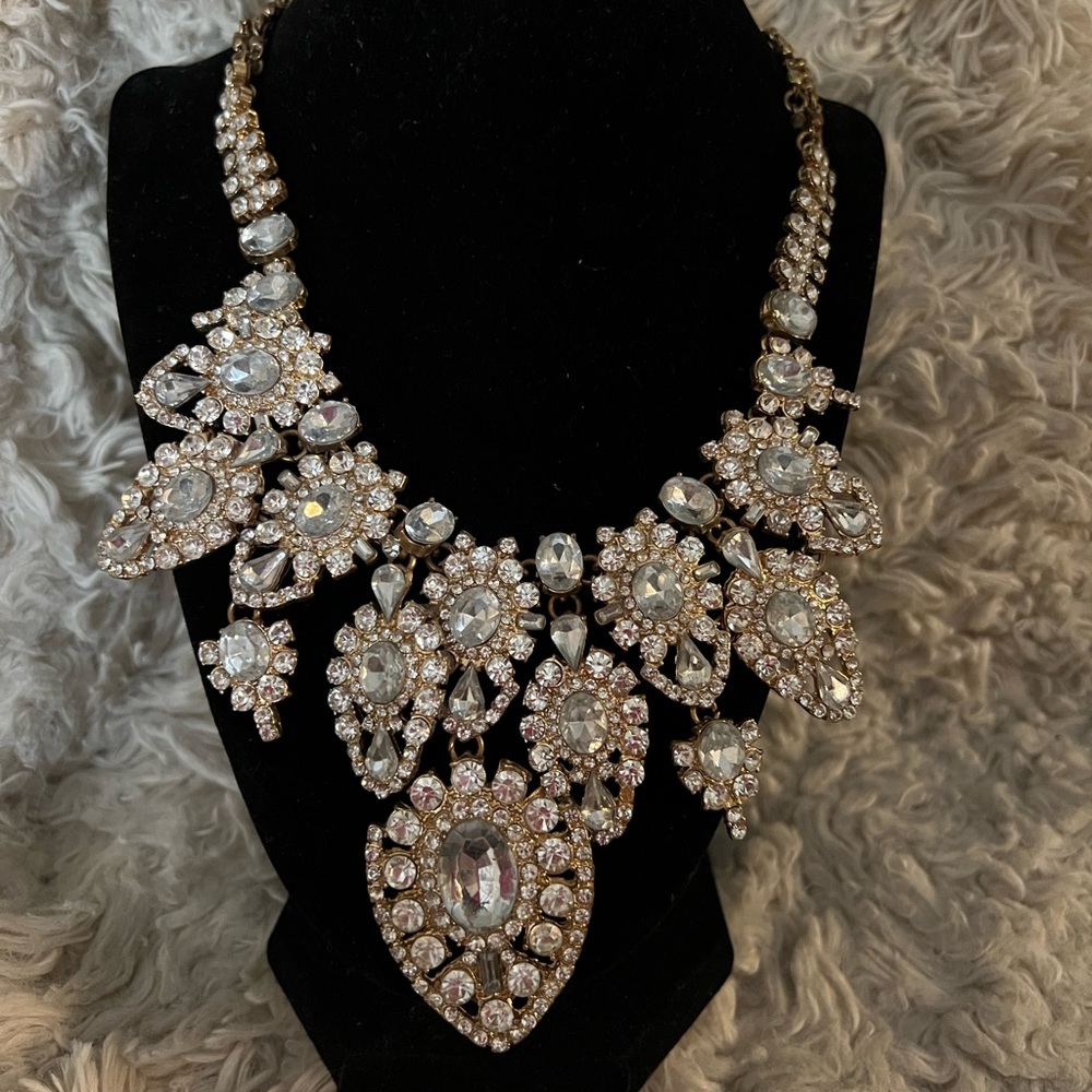 Gold Diamond Statement Necklace